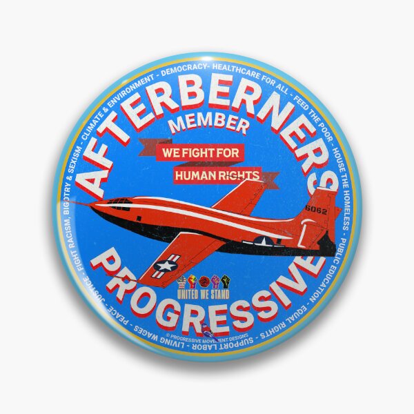 Item preview, PMD01006 Progressive Movement Designs Afterberners vintage design shows you support democracy progressive goals for Progressives Democrats Liberals and Bernie Sanders supporters designed and sold by ProgressiveLeft.