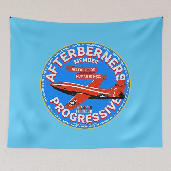 Item preview, PMD01006 Progressive Movement Designs Afterberners vintage design shows you support democracy progressive goals for Progressives Democrats Liberals and Bernie Sanders supporters designed and sold by ProgressiveLeft.