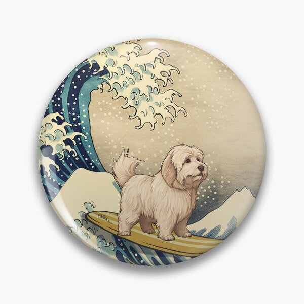 Item preview, Coton de Tulear Kanagawa Japanese Surfing Wave designed and sold by rafaeltto.