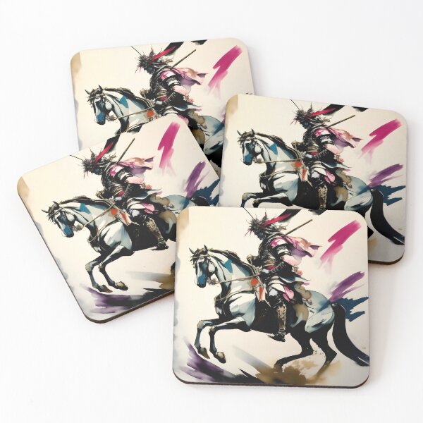 Item preview, Oriental Art, painting of a samurai riding his horse. designed and sold by BushidoLegends.