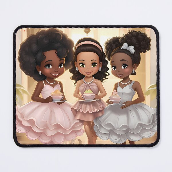Item preview, Melanated Princess Tea Party Time designed and sold by Luxe Lilly  & Co..