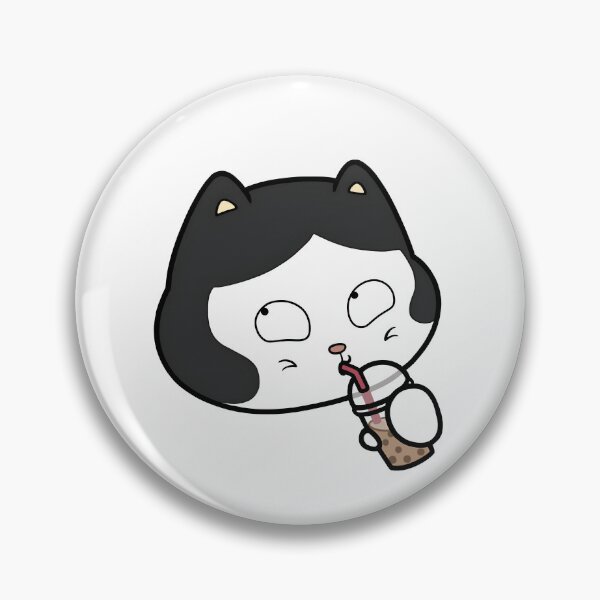 Item preview, sideburns funny cat with swag and thug life face drinks bubble milk tea designed and sold by snow-at-noon.