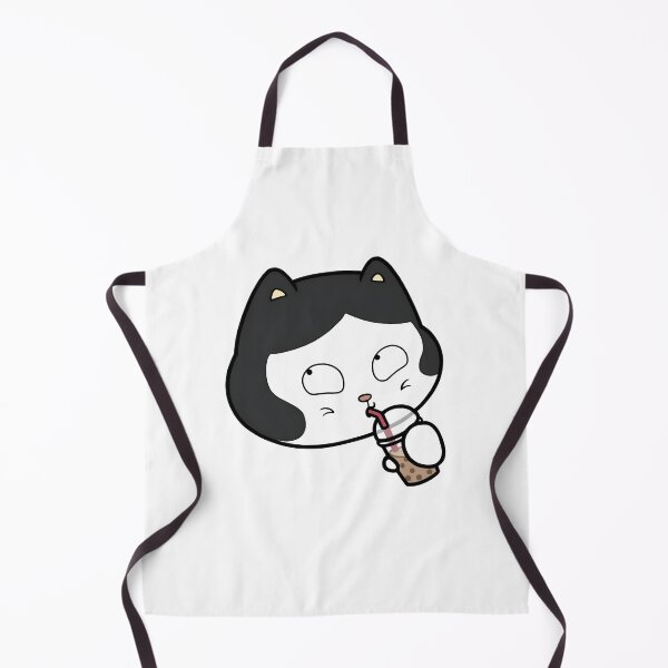 Item preview, sideburns funny cat with swag and thug life face drinks bubble milk tea designed and sold by snow-at-noon.