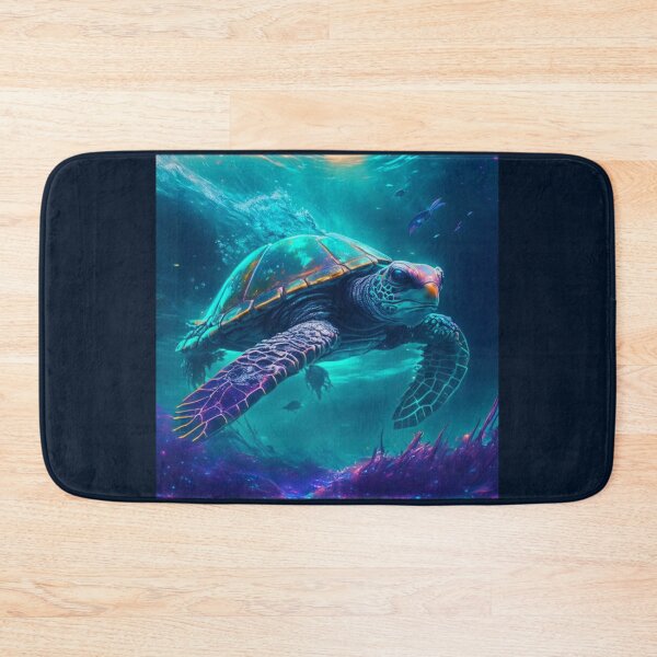Item preview, An incredibly beautiful turtle swimming in the ocean. Cyberpunk. designed and sold by Natalia-Vlad.