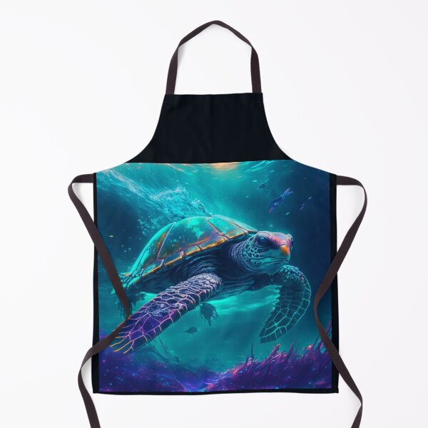 Item preview, An incredibly beautiful turtle swimming in the ocean. Cyberpunk. designed and sold by Natalia-Vlad.