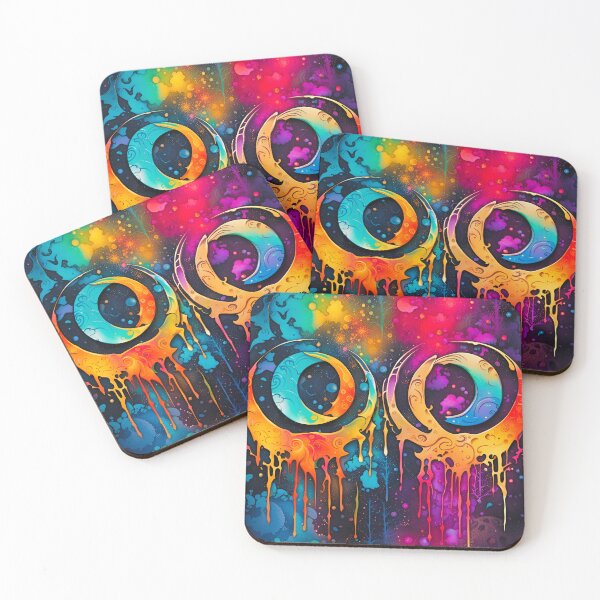 Item preview, Vibrant Abstract Crescent Moon Pattern designed and sold by WitchyWare.