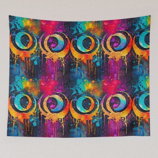 Item preview, Vibrant Abstract Crescent Moon Pattern designed and sold by WitchyWare.