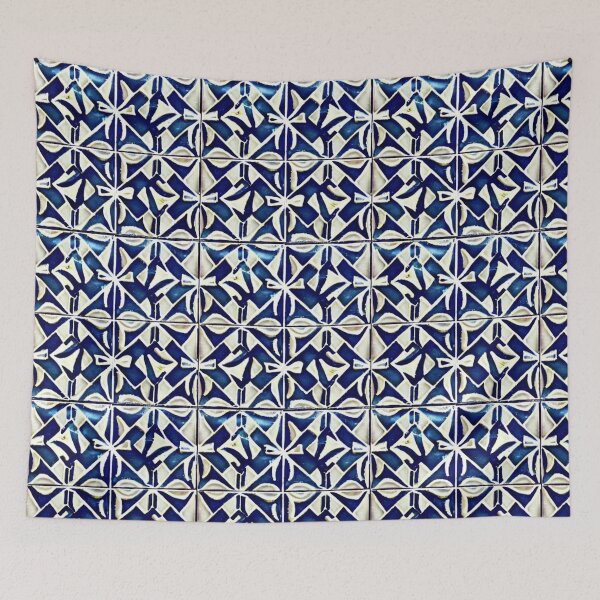 Item preview, Metallic blue and shiny chrome pattern designed and sold by melridger.