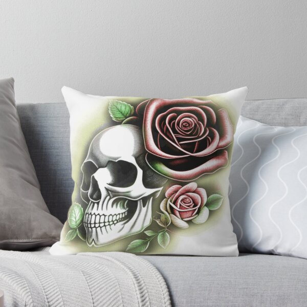 Item preview, skull and rose 2023 tileartwork designed and sold by tileartwork.