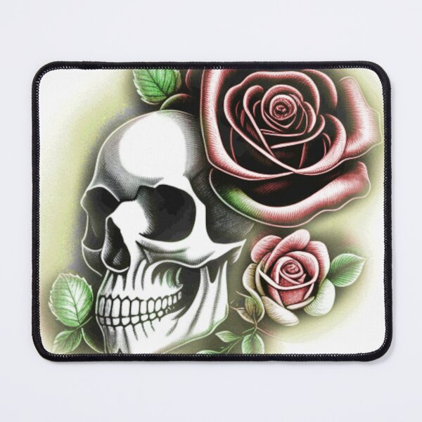 Item preview, skull and rose 2023 tileartwork designed and sold by tileartwork.