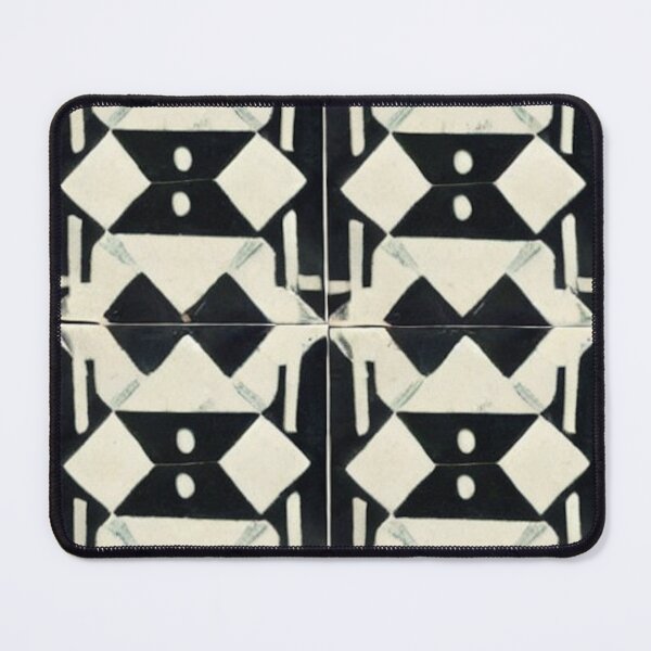 Item preview, Art deco black and ivory repeating pattern designed and sold by melridger.