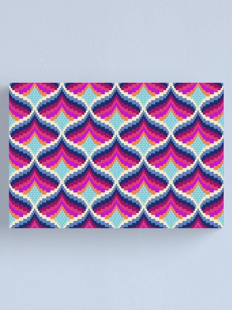 Bargello Needlepoint Kit - Geometric Wall Hanging - Stitched Modern