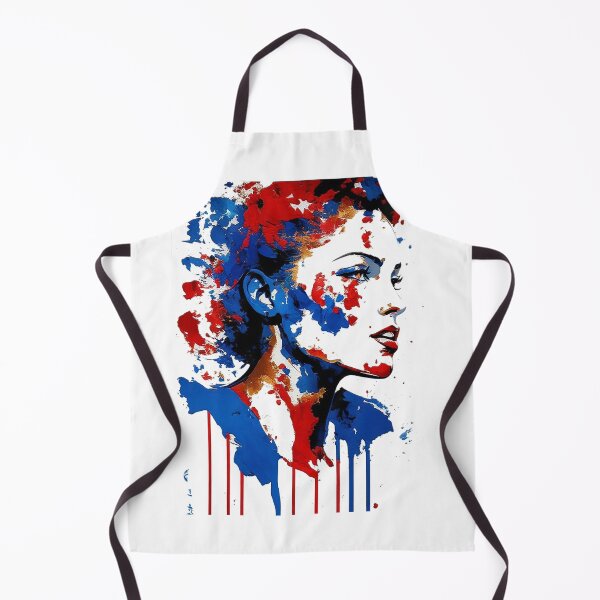 Item preview, a woman. crimson and cobalt blue designed and sold by HAMDY-art.