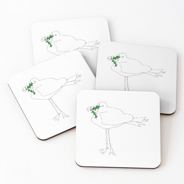 Item preview, Xmas Seagull with Holly designed and sold by HelenDBVickers.