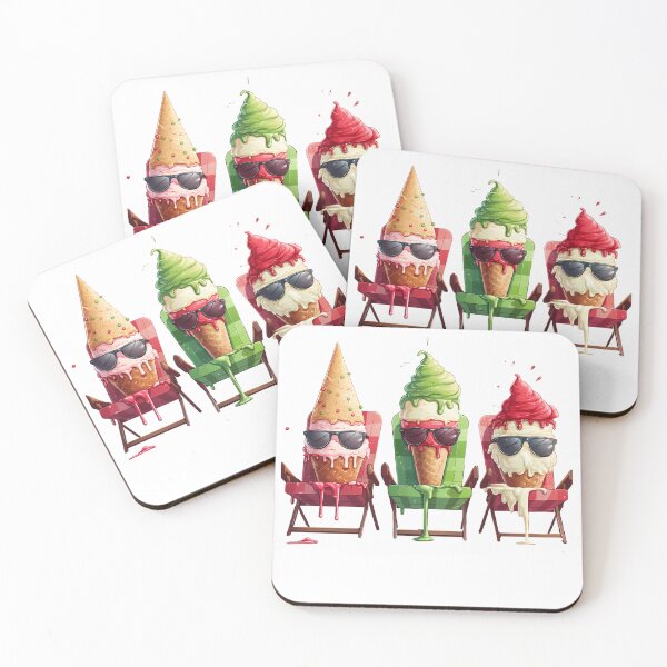 Item preview, Funny Melting Ice Cream Cones Chillin Summer Vibes designed and sold by InkwaveDesigns.
