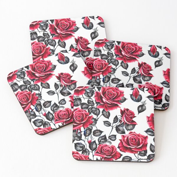 Item preview, Red Floral designed and sold by Poetic Patterns Studio.