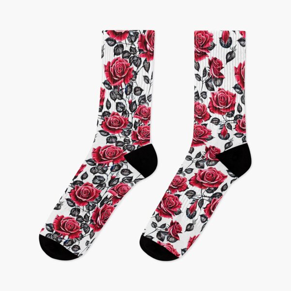 Item preview, Red Floral designed and sold by Poetic Patterns Studio.