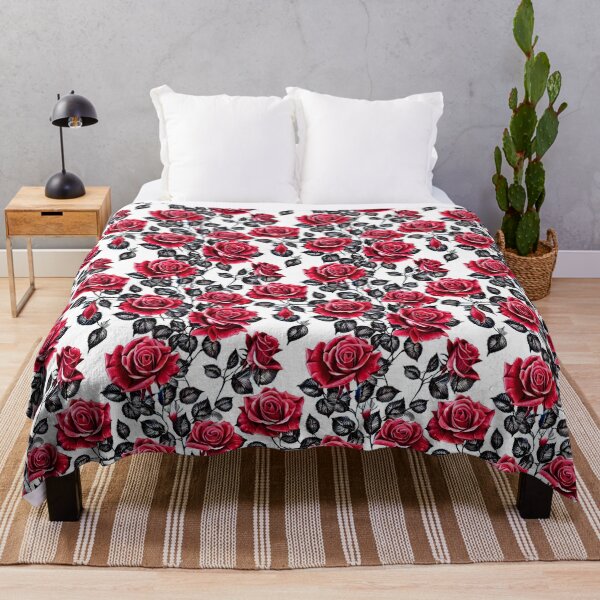 Item preview, Red Floral designed and sold by Poetic Patterns Studio.