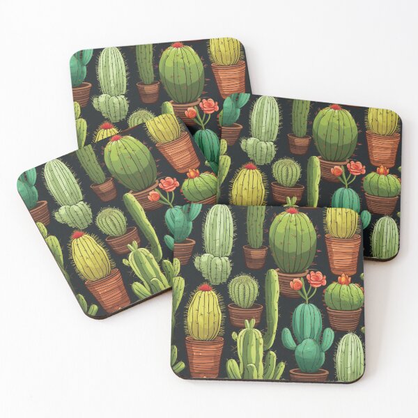 Item preview, Gorgeous Cactus Pattern - Desert in Bloom - Colorful Sage Cacti designed and sold by Fiona-Lynn Designs.