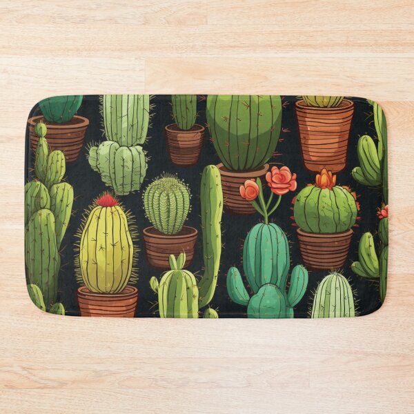 Item preview, Gorgeous Cactus Pattern - Desert in Bloom - Colorful Sage Cacti designed and sold by Fiona-Lynn Designs.