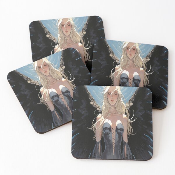 Item preview, Eternal Enigma: Black-Winged Mature Angel designed and sold by PinUpPavilion.