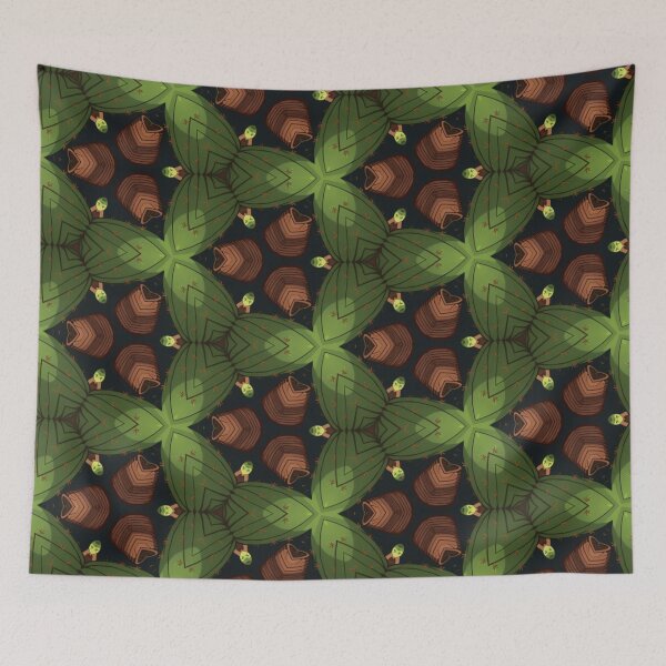 Item preview, Cactus Inspired Pattern Desert in Bloom - Colorful Sage Cacti Kaleidoscope designed and sold by Fiona-Lynn Designs.