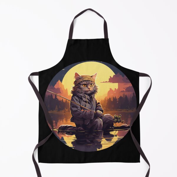 Item preview, Cat On Fish Cat Fisherman designed and sold by ArtFromBeyond.