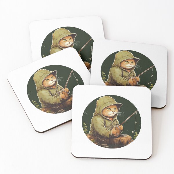 Item preview, Cat On Fish Cat Fisherman  designed and sold by ArtFromBeyond.