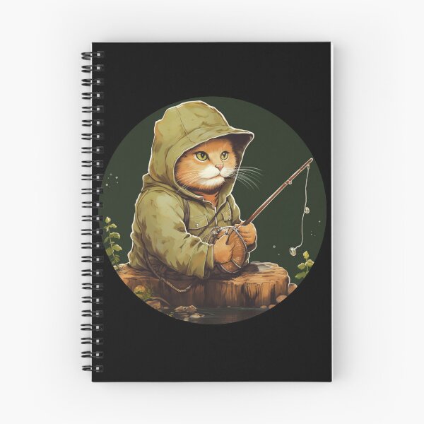 Item preview, Cat On Fish Cat Fisherman  designed and sold by ArtFromBeyond.