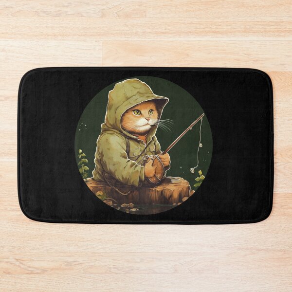 Item preview, Cat On Fish Cat Fisherman  designed and sold by ArtFromBeyond.