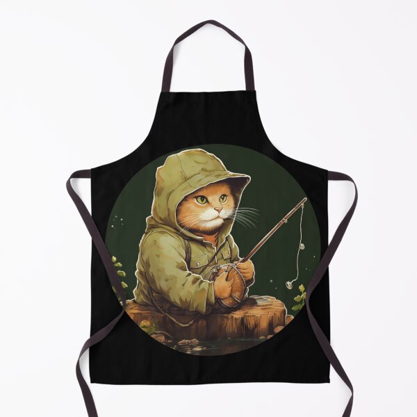 Item preview, Cat On Fish Cat Fisherman designed and sold by ArtFromBeyond.