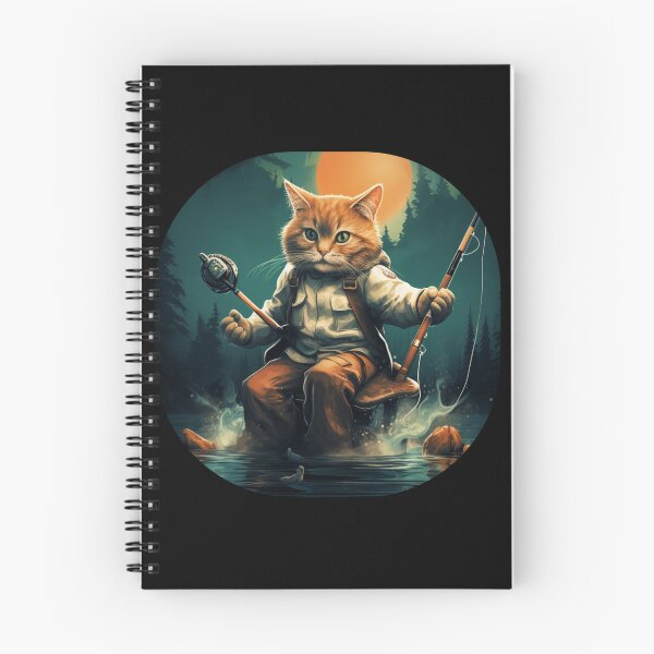 Item preview, Cat On Fish Cat Fisherman  designed and sold by ArtFromBeyond.