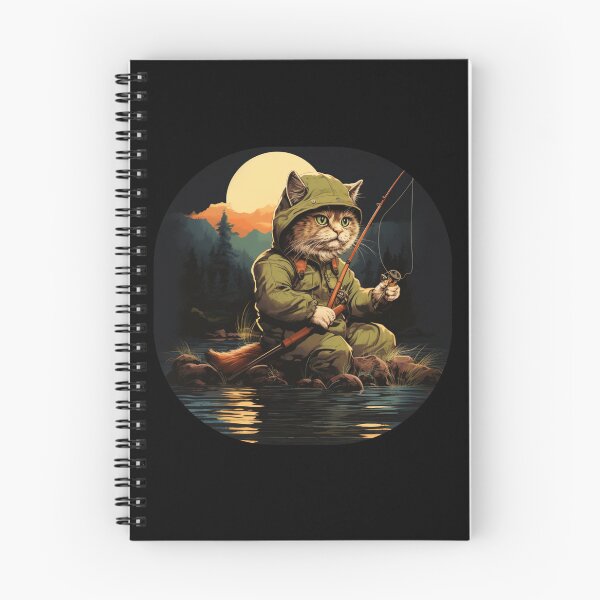 Item preview, Cat On Fish Cat Fisherman  designed and sold by ArtFromBeyond.