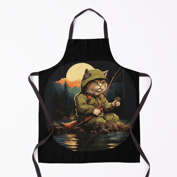 Item preview, Cat On Fish Cat Fisherman designed and sold by ArtFromBeyond.