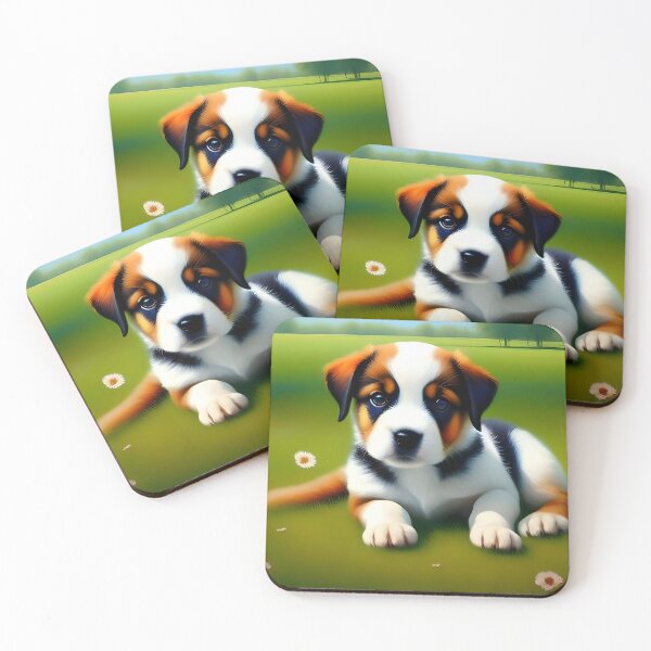 Item preview, Cute puppy on a grass designed and sold by Uspekh20.