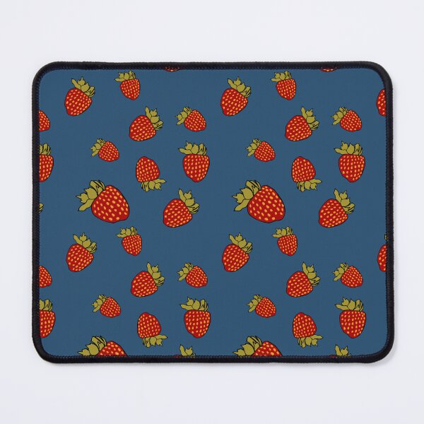 Item preview, Whimsical Strawberries on Blue designed and sold by maddydoodlesoup.