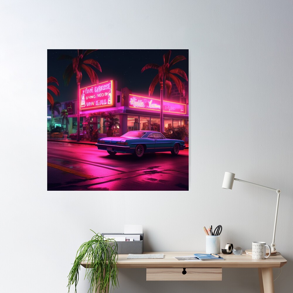 Poster Vice City Nights Painting | Poster