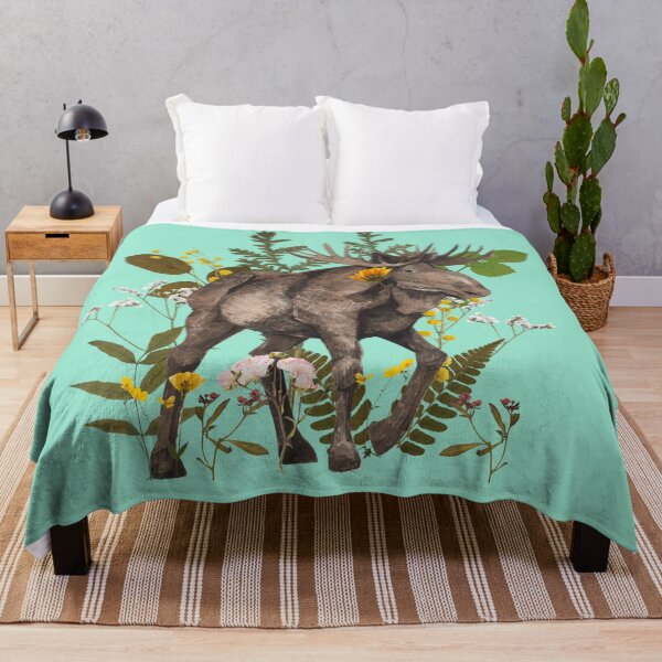 Item preview, Pressed Flowers Moose designed and sold by Ashley Gagnon.