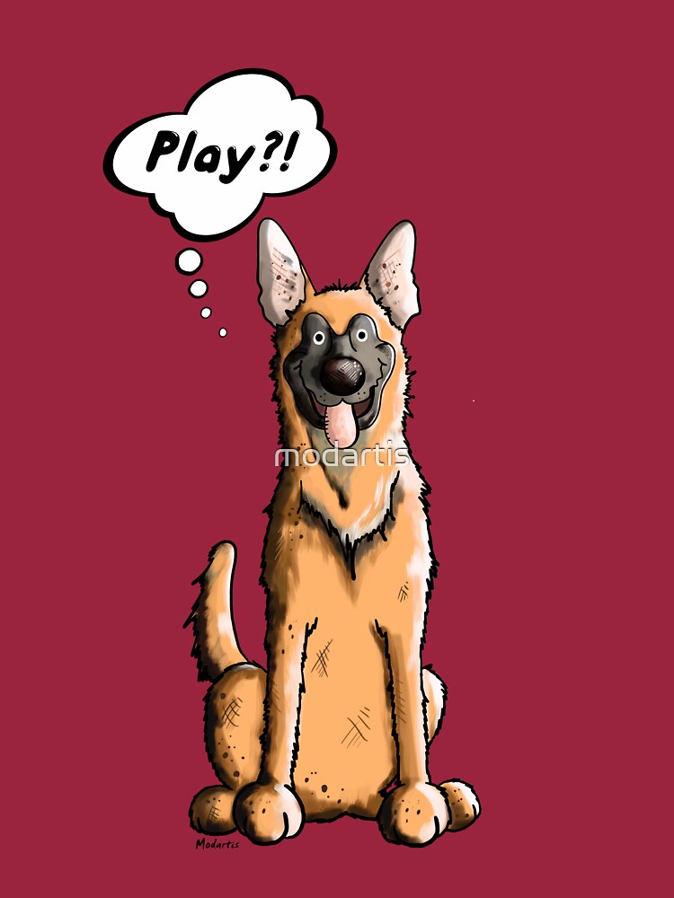 "Playing Malinois Dog Cartoon" T-shirt by modartis | Redbubble