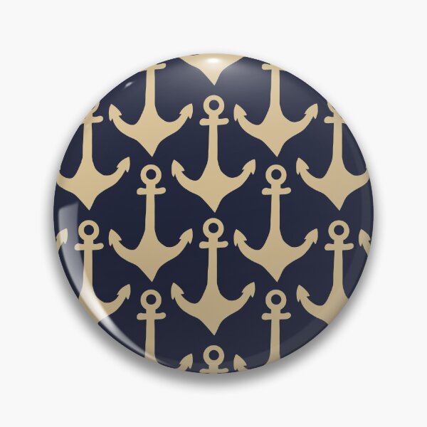 Item preview, Anchors Navy and Yellow designed and sold by AnchoredMae.