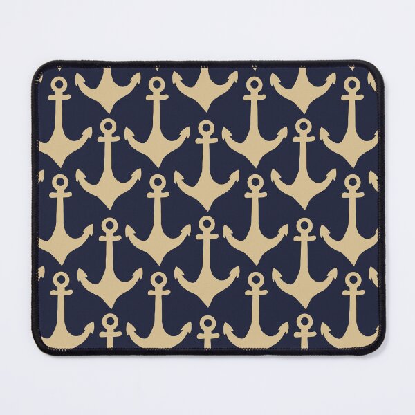 Item preview, Anchors Navy and Yellow designed and sold by AnchoredMae.