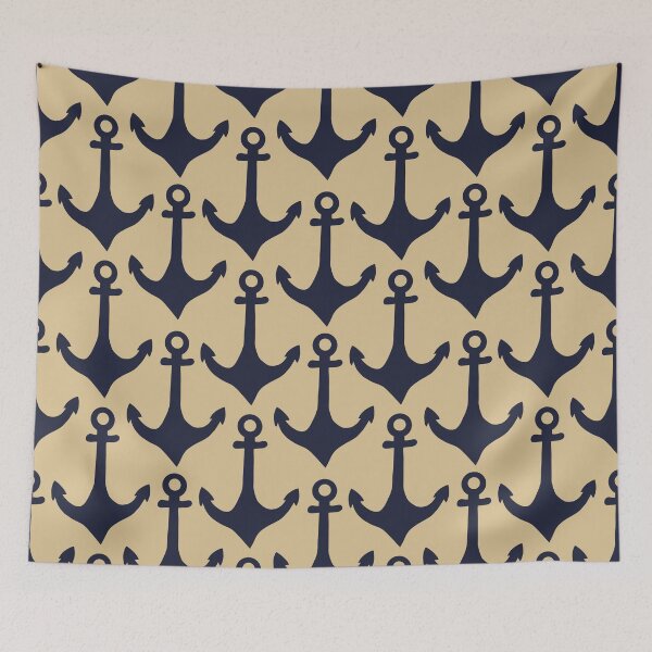 Item preview, Anchors Yellow and Navy designed and sold by AnchoredMae.