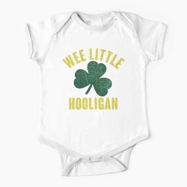 Baby Boy St Patricks Day One-Piece Long Sleeve Romper Outfit Wee Little Hooligan