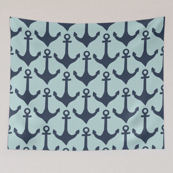 Item preview, Anchors Teal and Navy designed and sold by AnchoredMae.