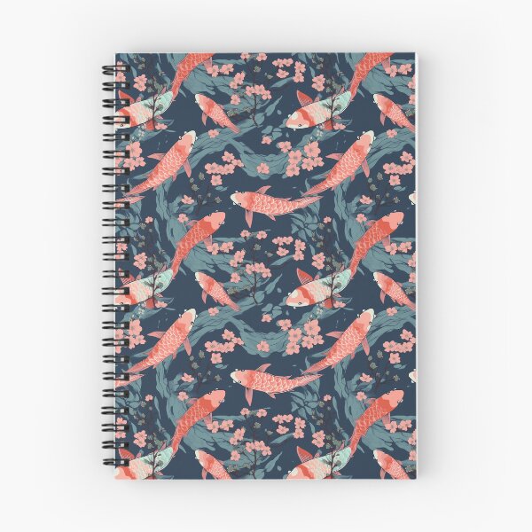 Item preview, Koi Pond Cherry Blossom Sakura Flower Tile Pattern designed and sold by Rottopics.