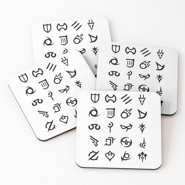 Item preview, FFXIV Job Icons [clean black pattern set] designed and sold by goddar-cherily.