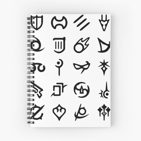 Item preview, FFXIV Job Icons [clean black pattern set] designed and sold by goddar-cherily.