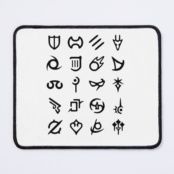 Item preview, FFXIV Job Icons [clean black pattern set] designed and sold by goddar-cherily.