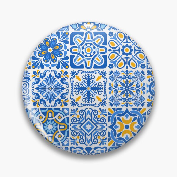 Item preview, Portuguese Tiles - Blue & Yellow designed and sold by PeachyLitchi.