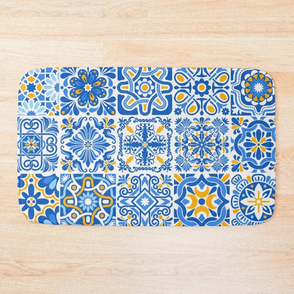 Item preview, Portuguese Tiles - Blue & Yellow designed and sold by PeachyLitchi.